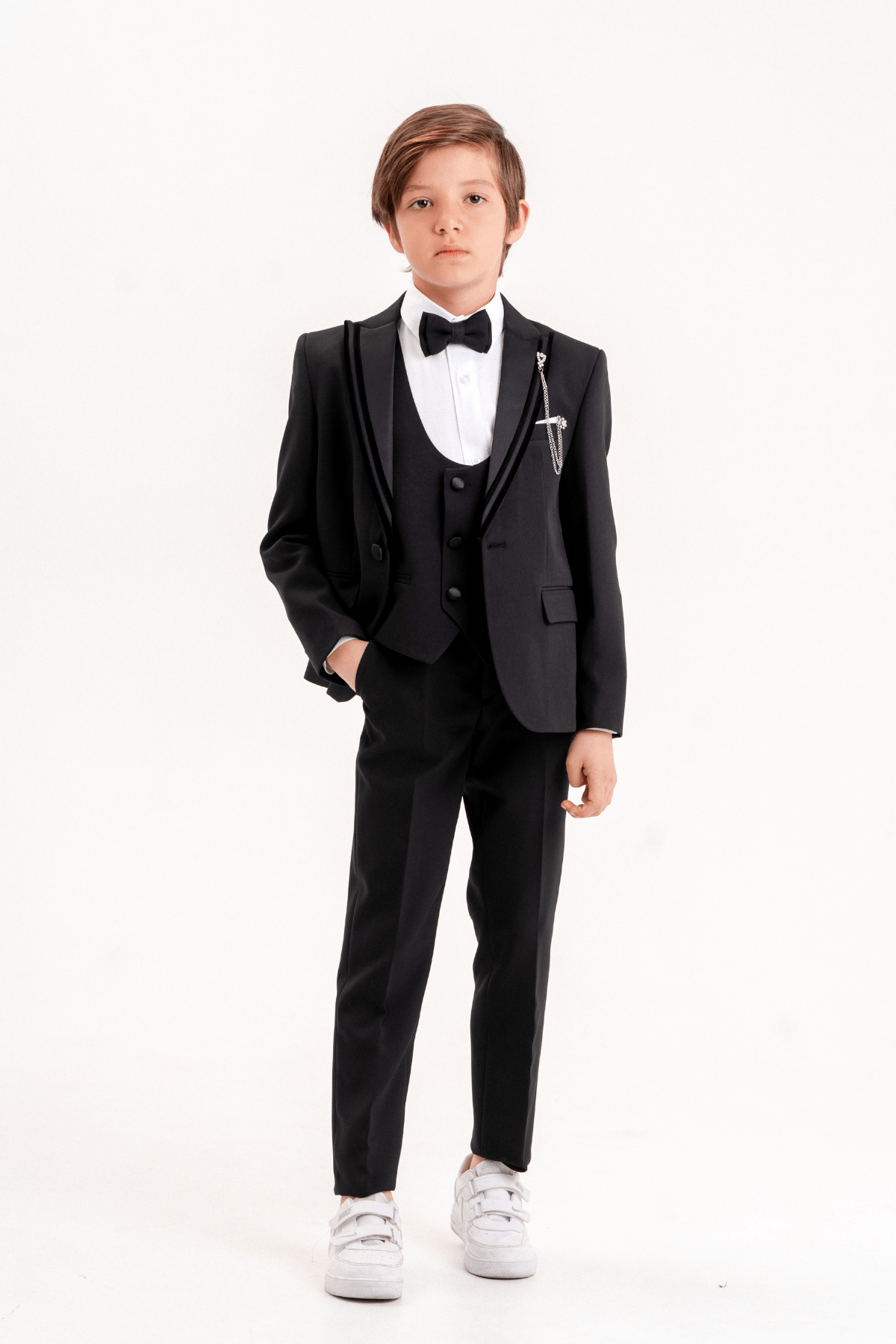 3-14 Yaş Premium Erkek Çocuk Damatlık Siyah