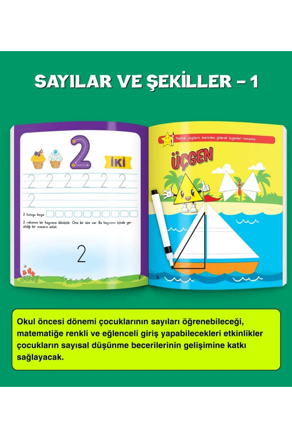3-6 Yaş Evde Etkinlik Seti (Çizgi Çalışmaları, Sayılar, Geometrik Şekiller, Mantık Soruları, Dikkat Geliştirme)
