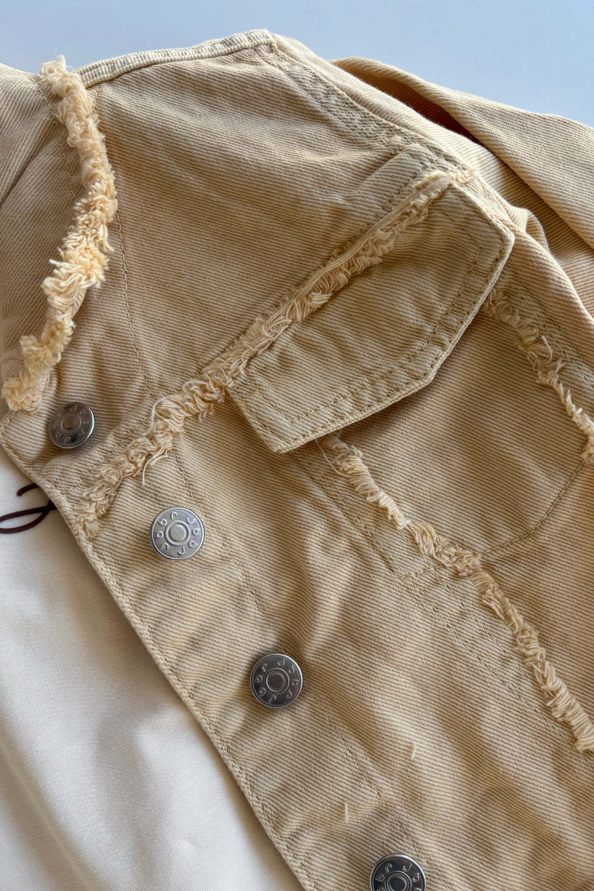 3-10 Yaş Saçaklı Gabardin Kız Çocuk Takım Hardal