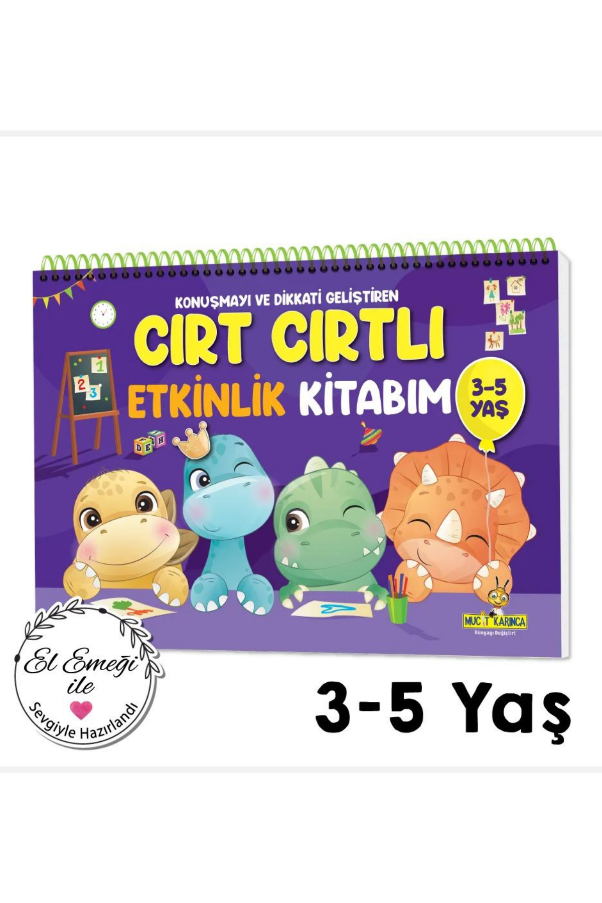 Konuşma ve Dikkati Geliştiren Cırt Cırtlı Etkinlik Kitabım: 3-5 yaş