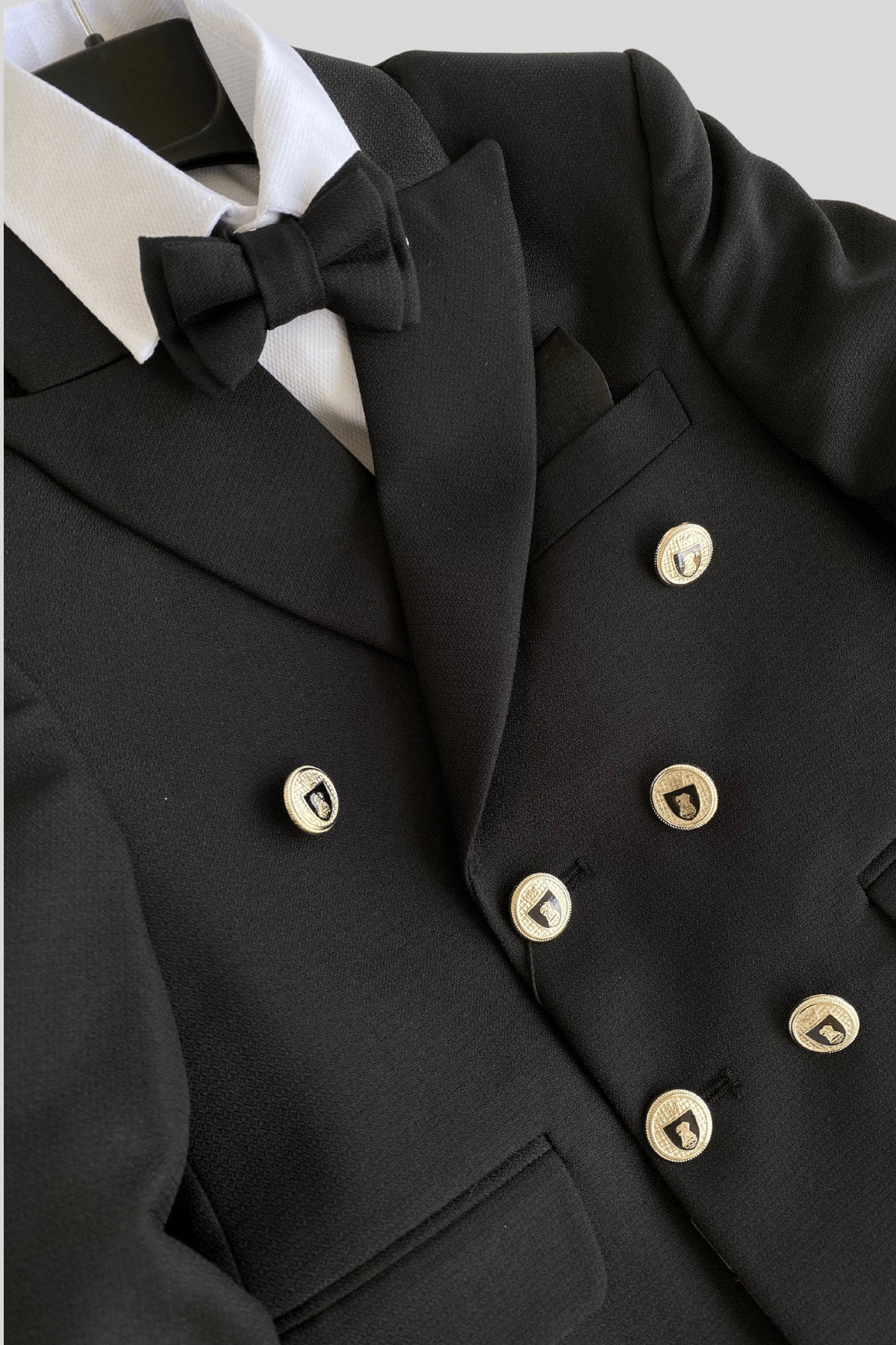 Montero Ceketli Mendilli Erkek Çocuk Takım Elbise Siyah