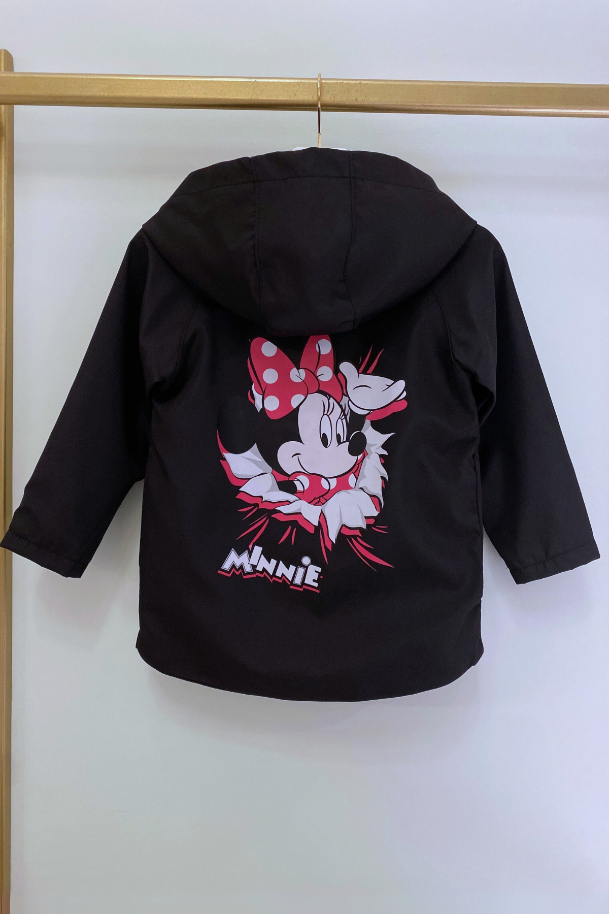 3-10 Yaş Karakter Detay Kız Çocuk Yağmurluk Siyah