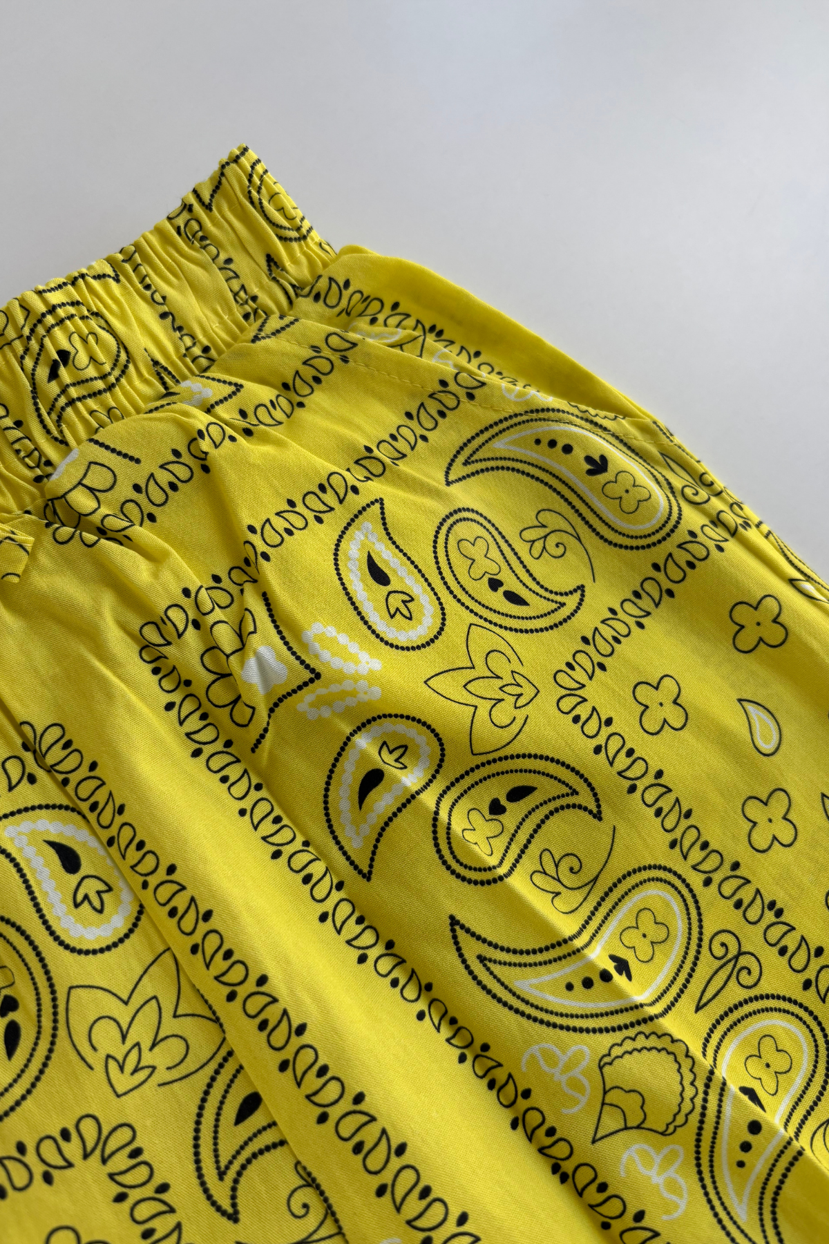 6-9 Yaş Kilim Desen İspanyol Pantolonlu Kız Çocuk Takım Sarı