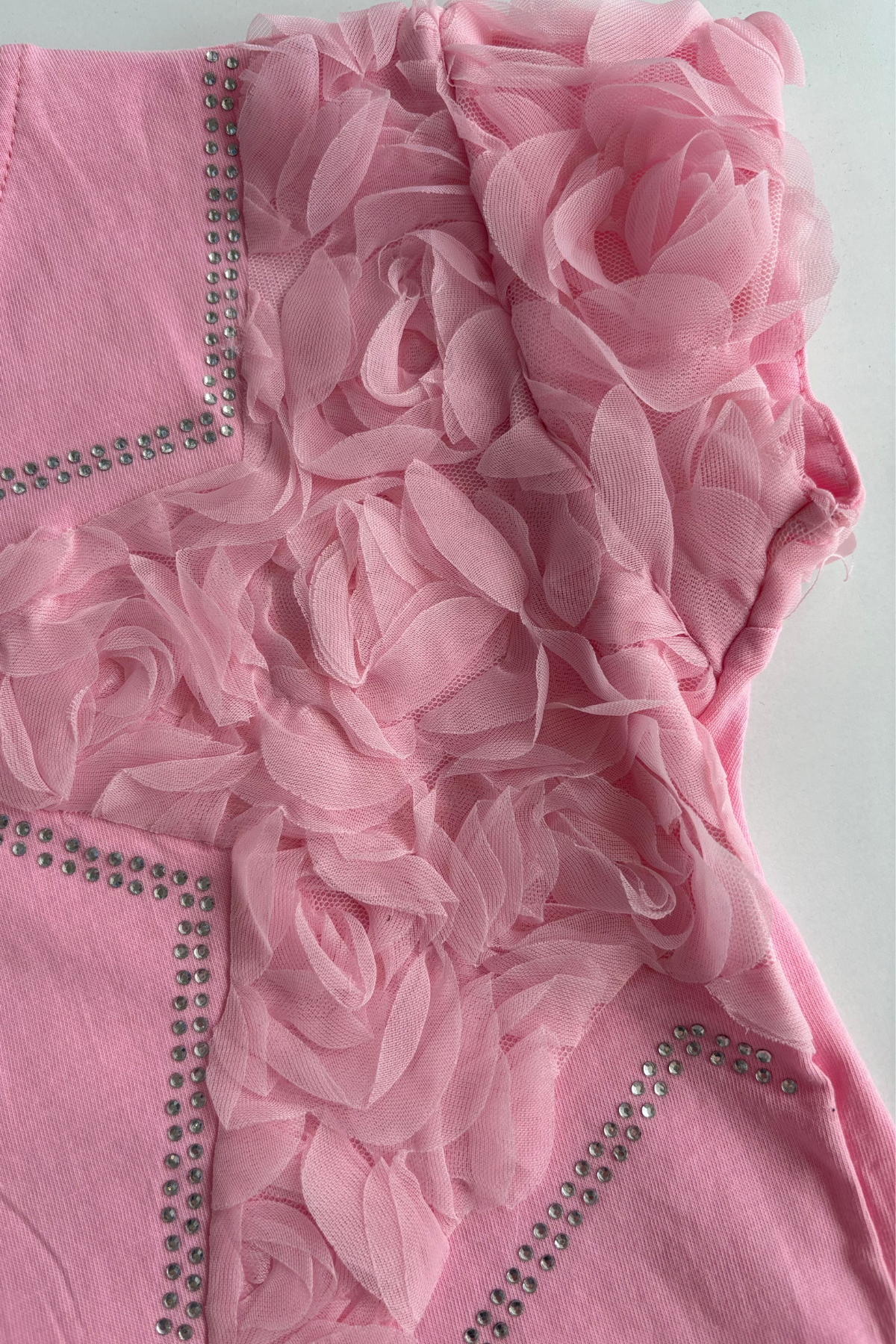 4-10 Yıldız Detay Şort Etekli Güllü Takım Pembe