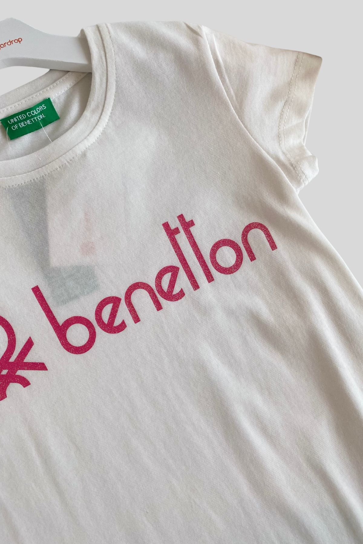 4-14 Yaş Benetton Etekleri Renkli Kız Çocuk Elbise