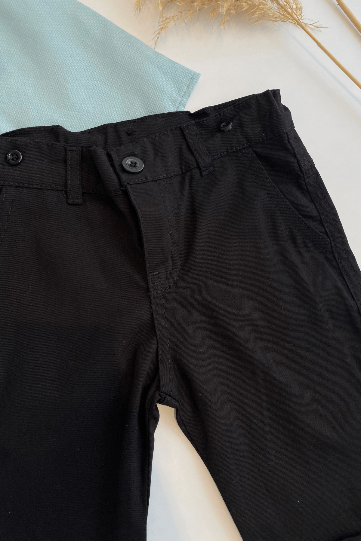 Oxford Kısakol Gömlek Şortlu Erkek Çocuk Takım Su Yeşili