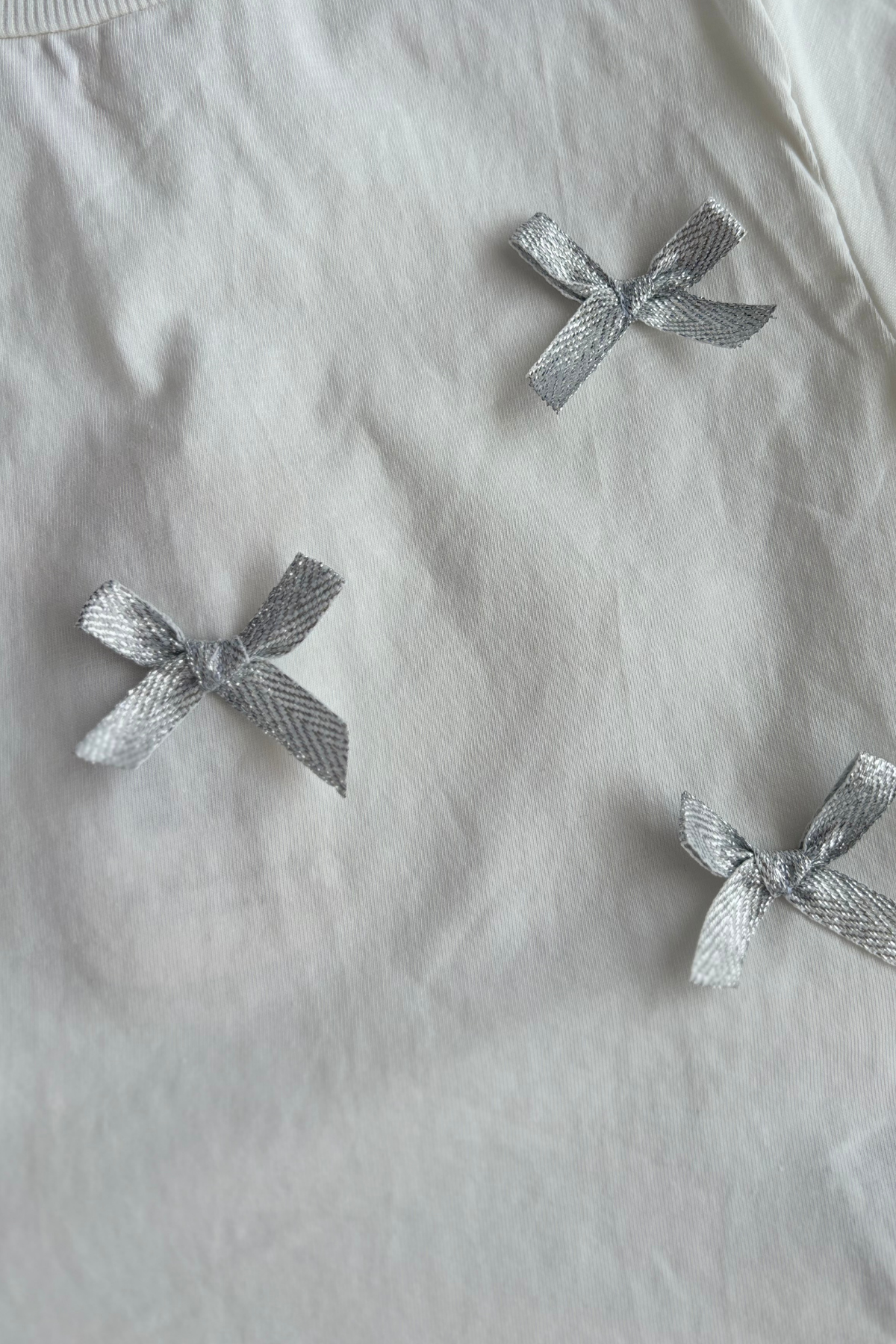 3-8 Yaş Fiyonklu Tişört Balon Etek Kız Çocuk Takım Gri