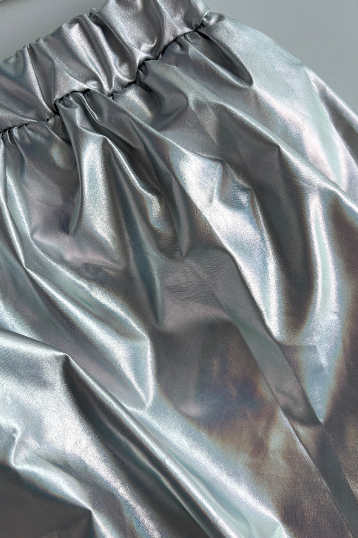 3-8 Yaş Fiyonklu Tişört Balon Etek Kız Çocuk Takım Gri