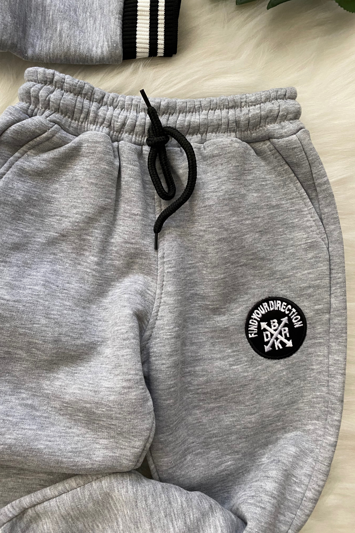 Kapüşonlu Biye Detay Find Your 2li Erkek Çocuk Çocuk Eşofman Takımı Gri