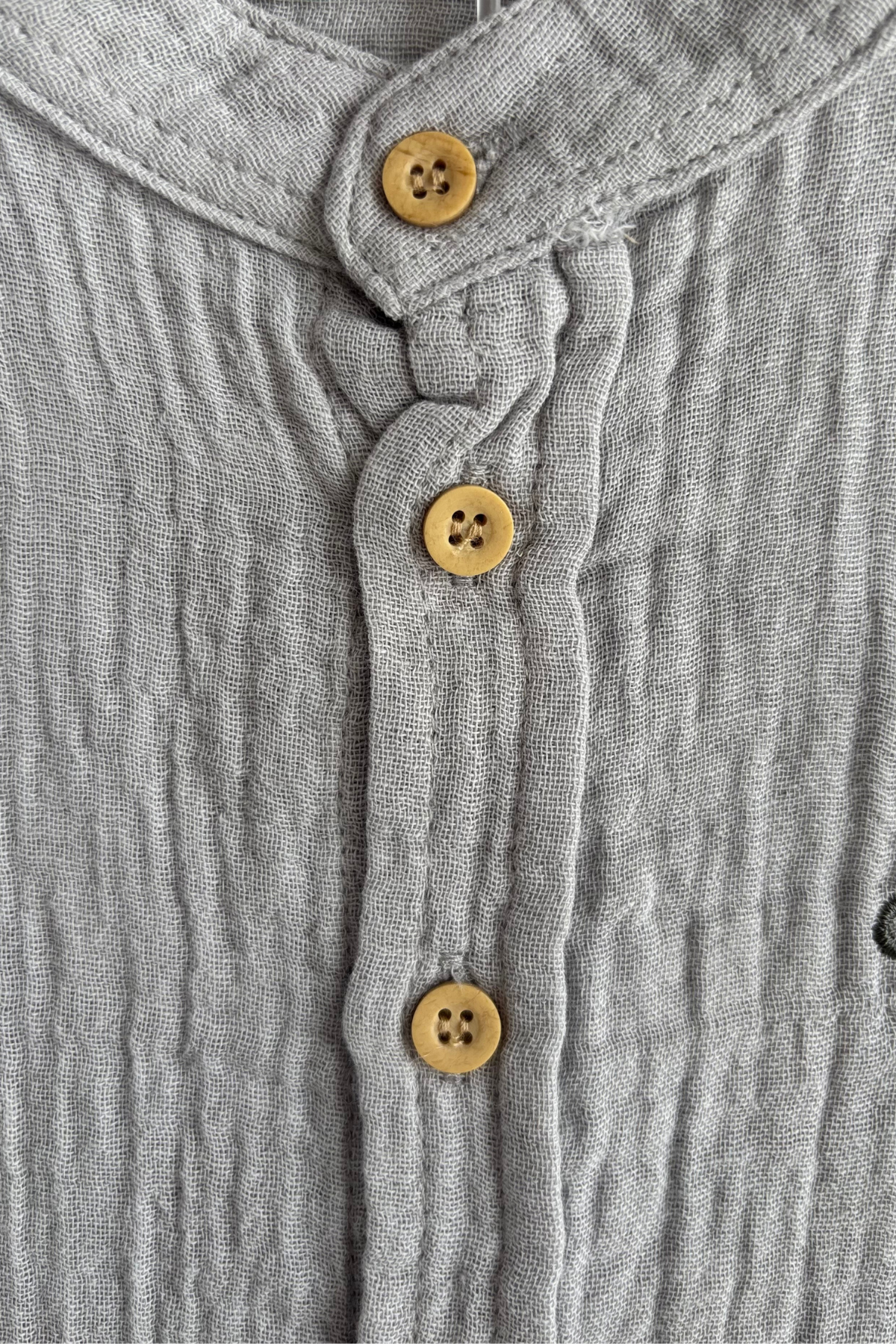 6-24 Ay Fularlı Müslin Gömlekli 2li Erkek Bebek Takım Bebe Mavi