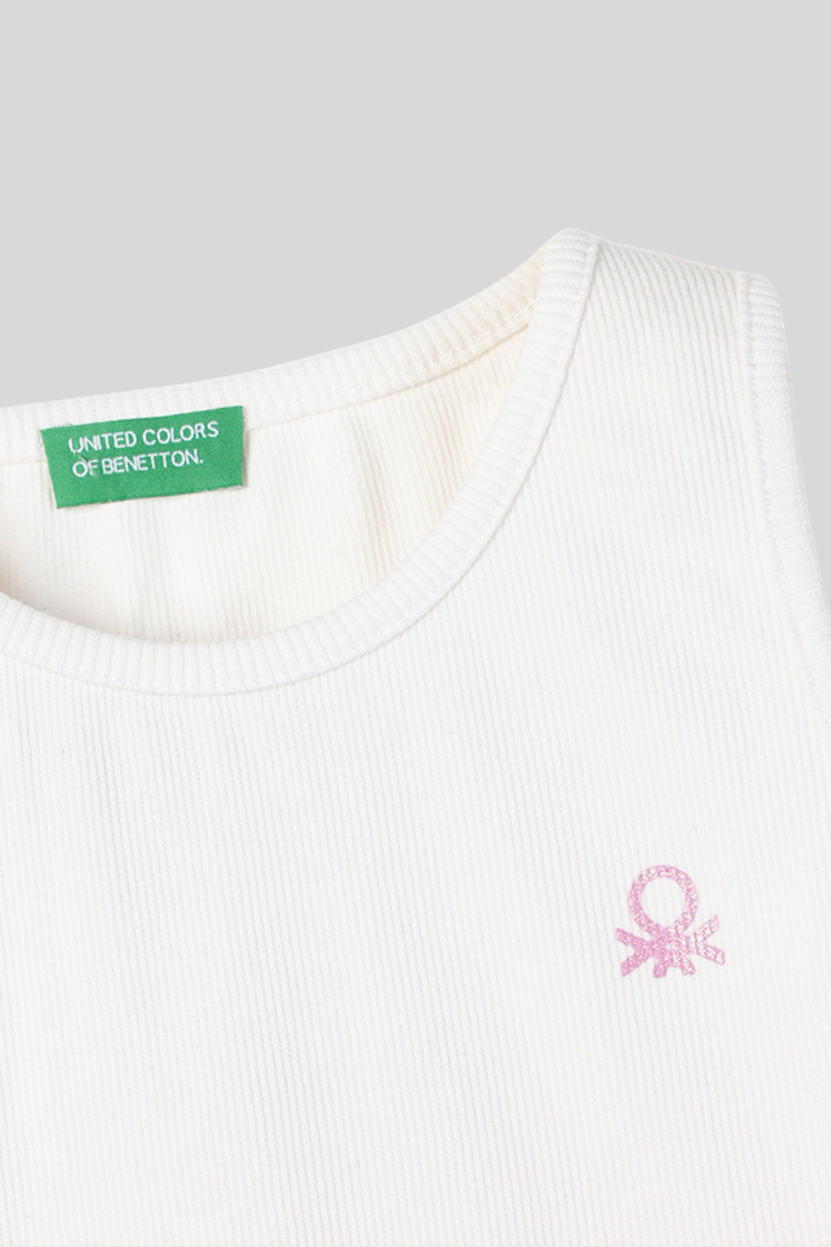 4-14 Yaş Benetton Renk Geçişli Kız Çocuk Atlet Pembe