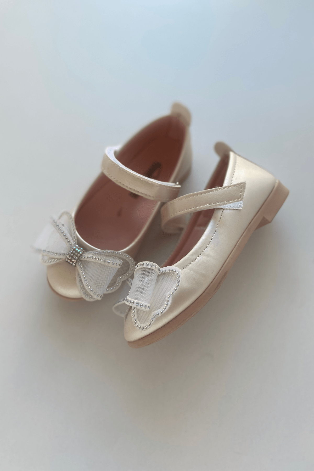 26-35 Numara Kurdela Detay Kız Çocuk Babet Krem