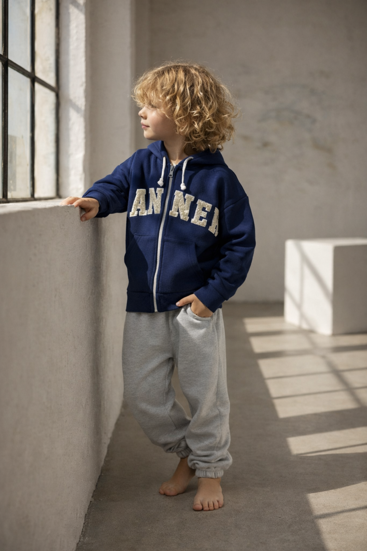 2-10 Yaş Winter Fermuarlı Sweat Erkek Çocuk Takım Lacivert