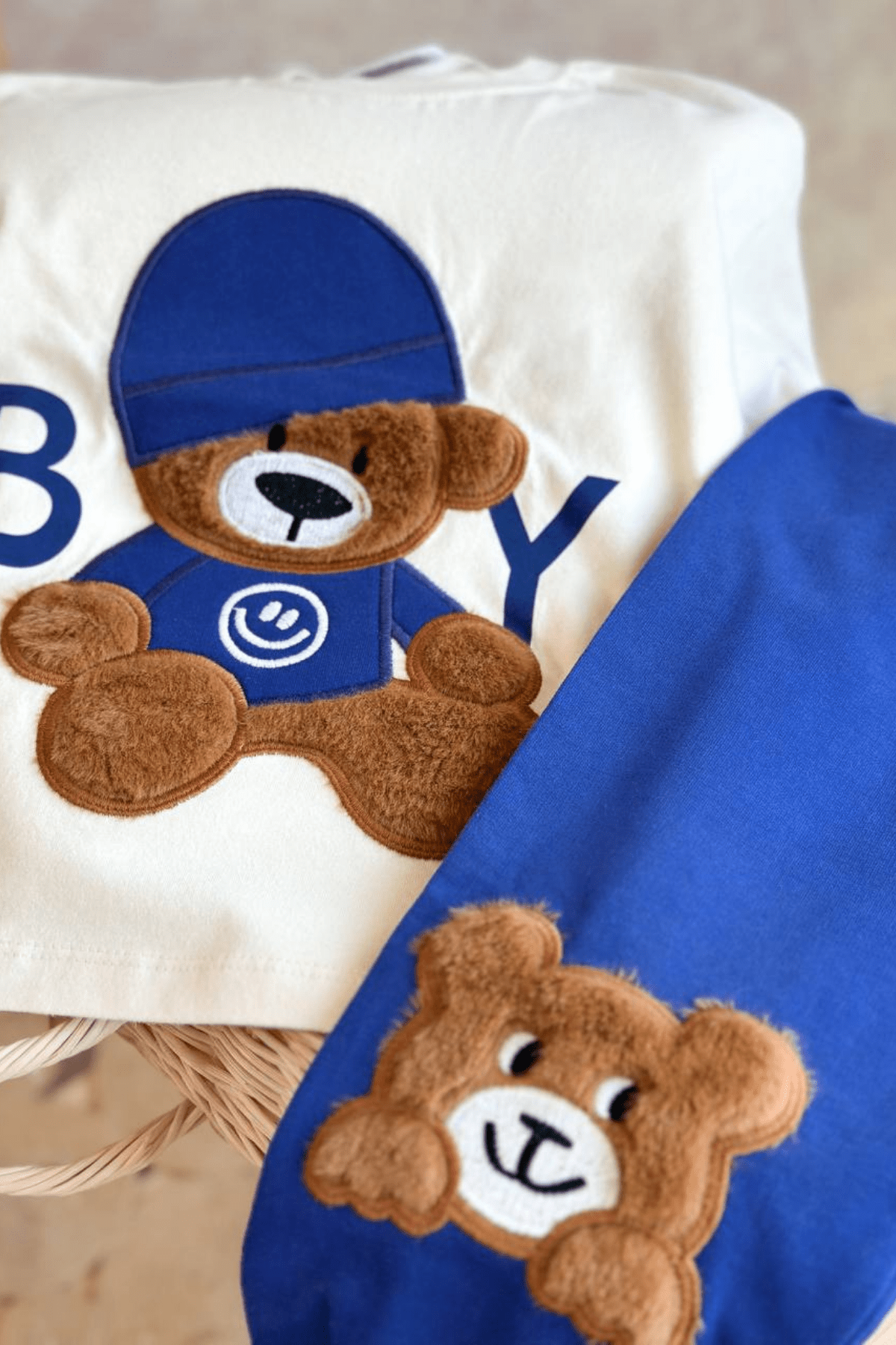 2-8 Yaş Ayıcıklı Erkek Çocuk Takım Mavi