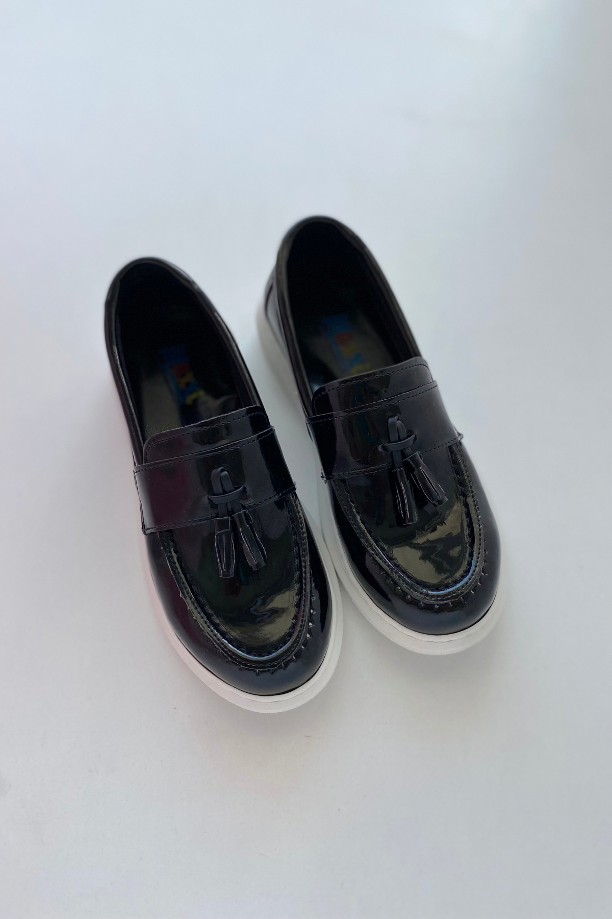 26-35 Numara Rugan Parlak Erkek Çocuk Ayakkabı Siyah