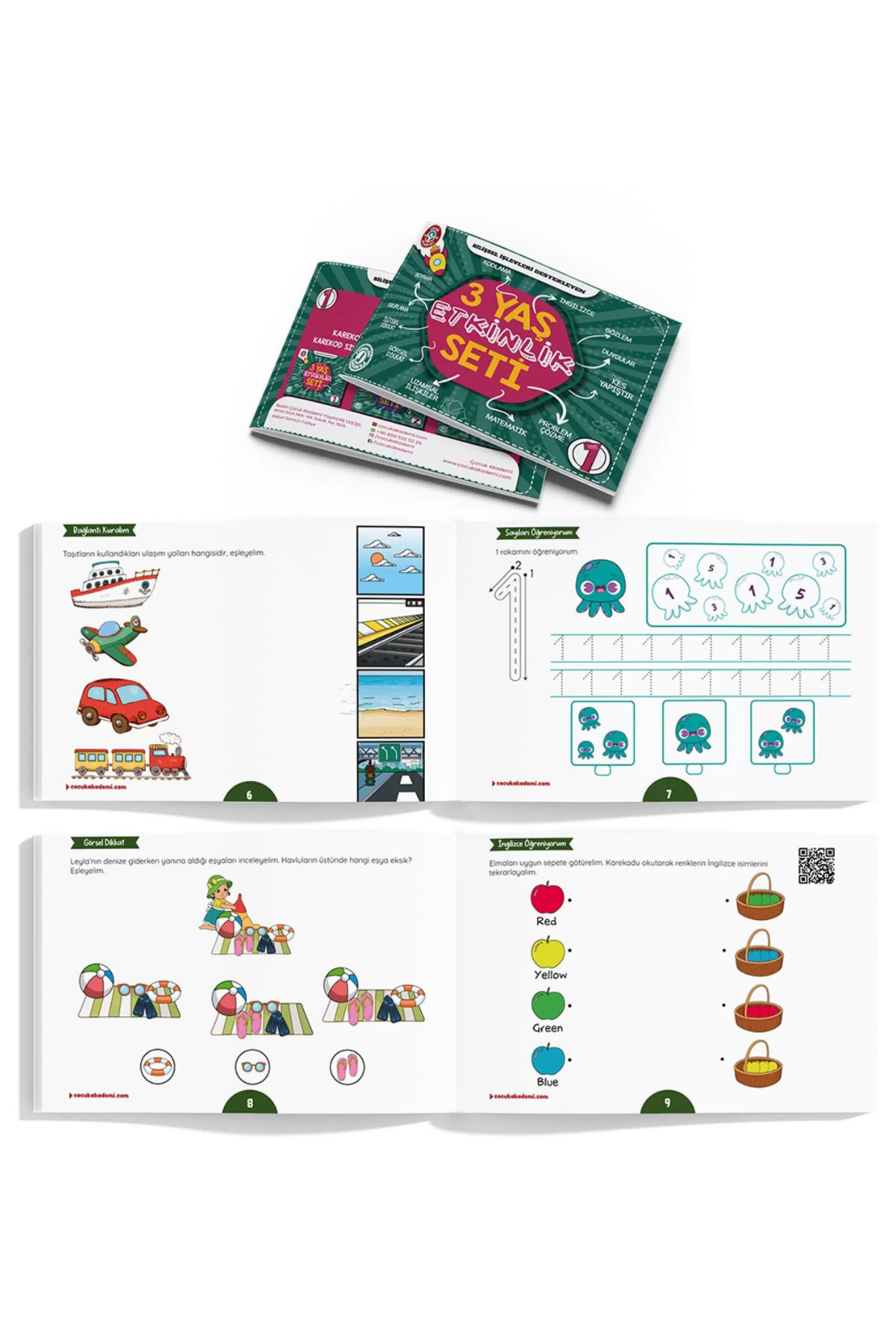 3 Yaş Etkinlik Seti Çocuk Akademi