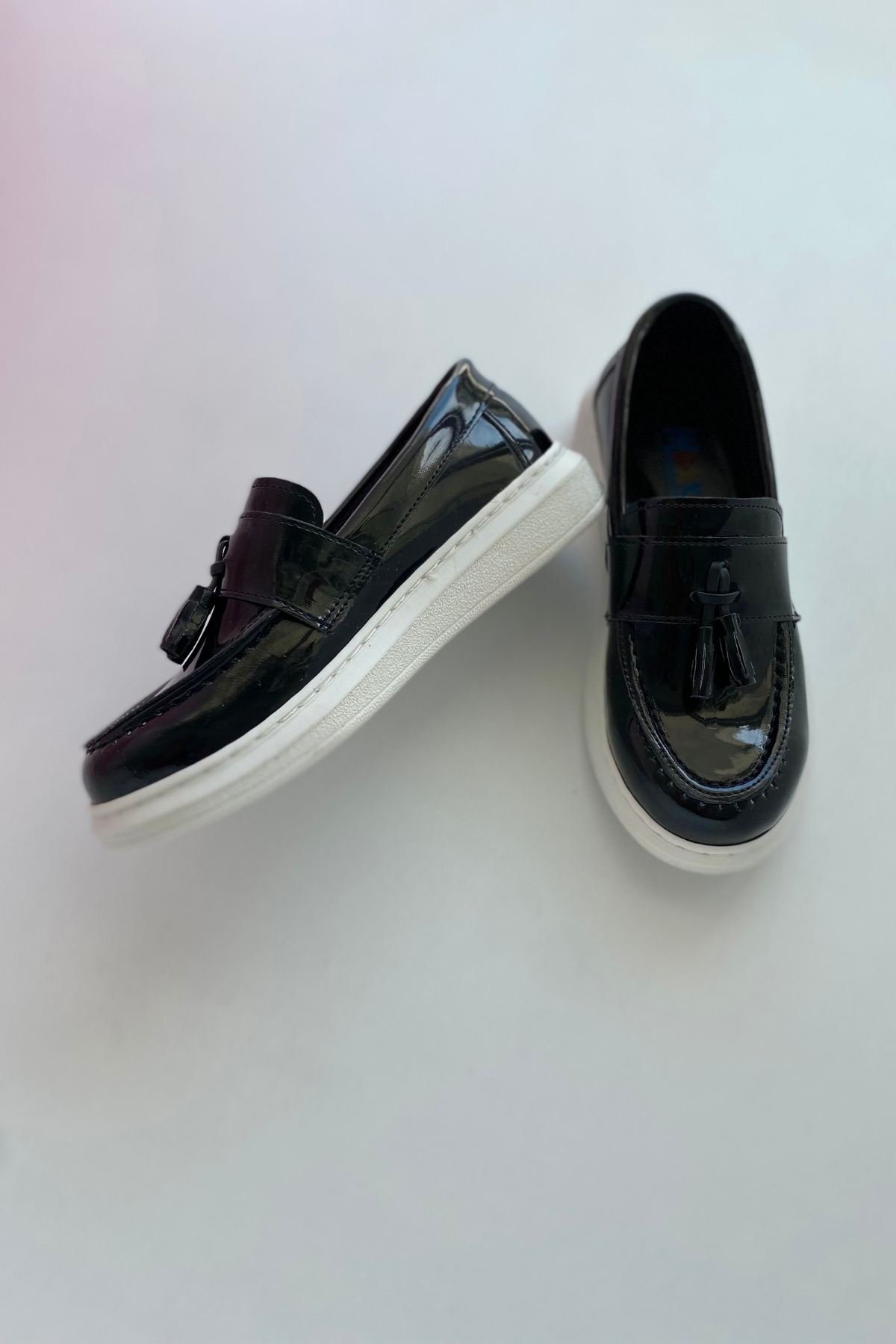 26-35 Numara Rugan Parlak Erkek Çocuk Ayakkabı Siyah