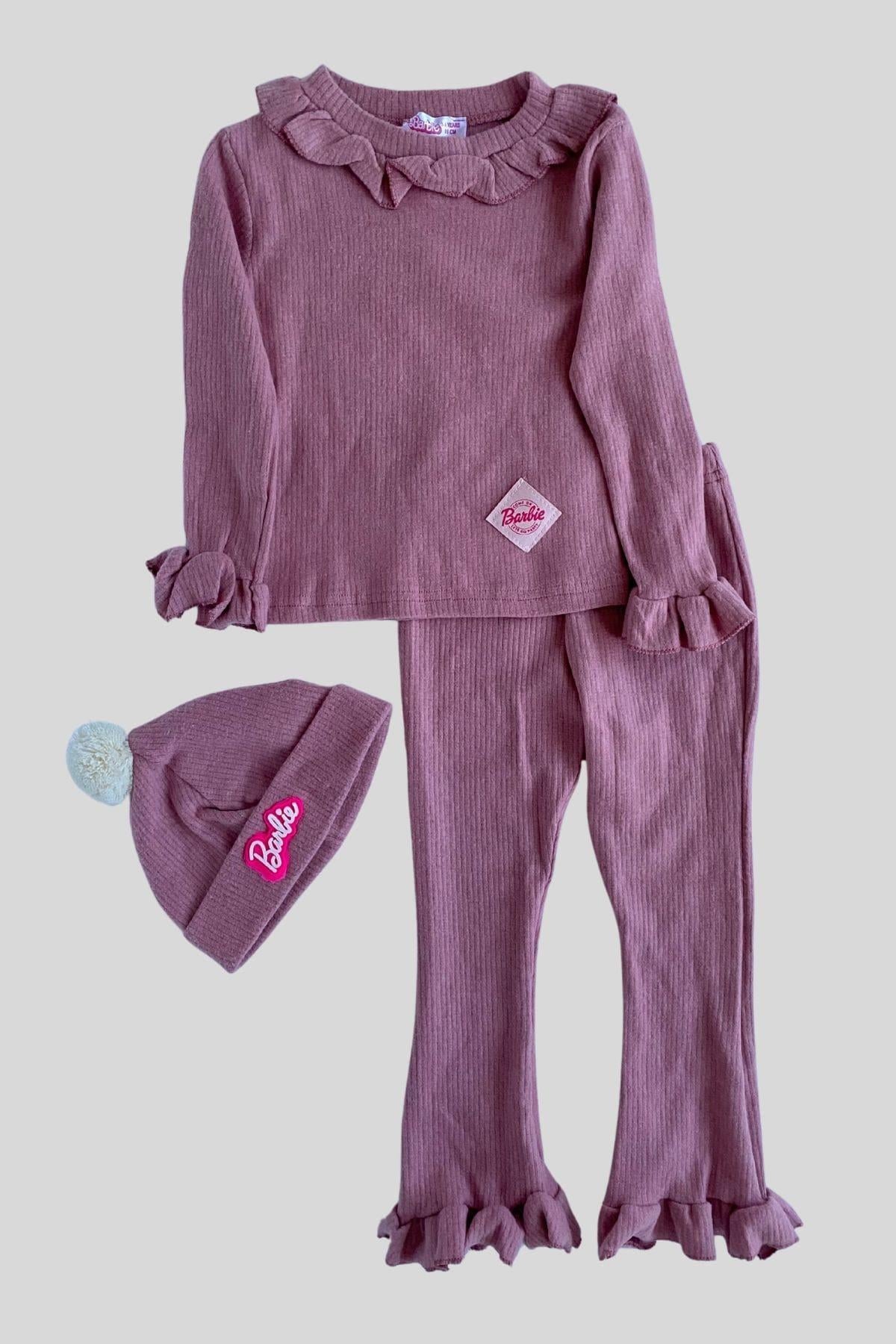 Brb İspanyol Paça Kız Çocuk Takım Pudra