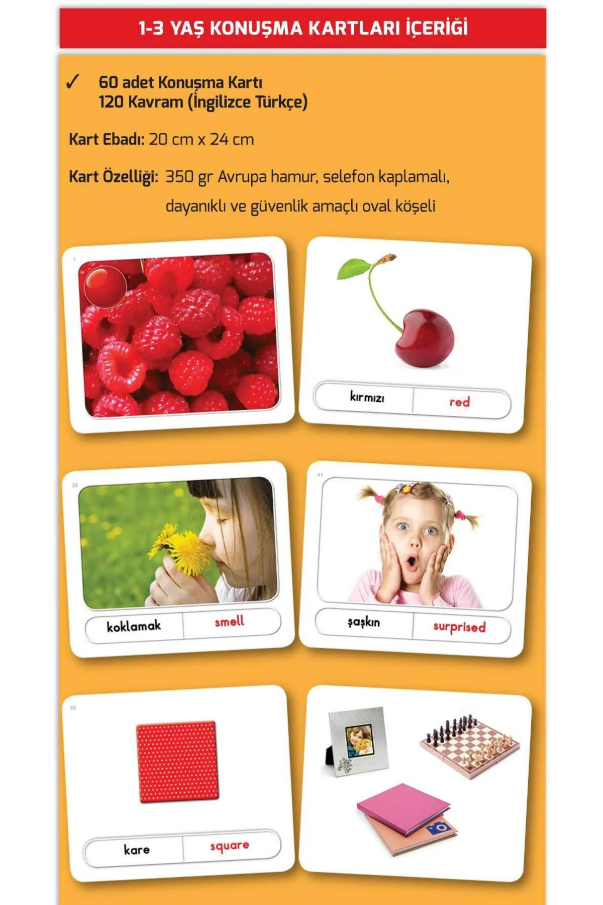 16-48 Ay Bebek Kavram Kartları – Konuşmayı Geliştiren Kartlar