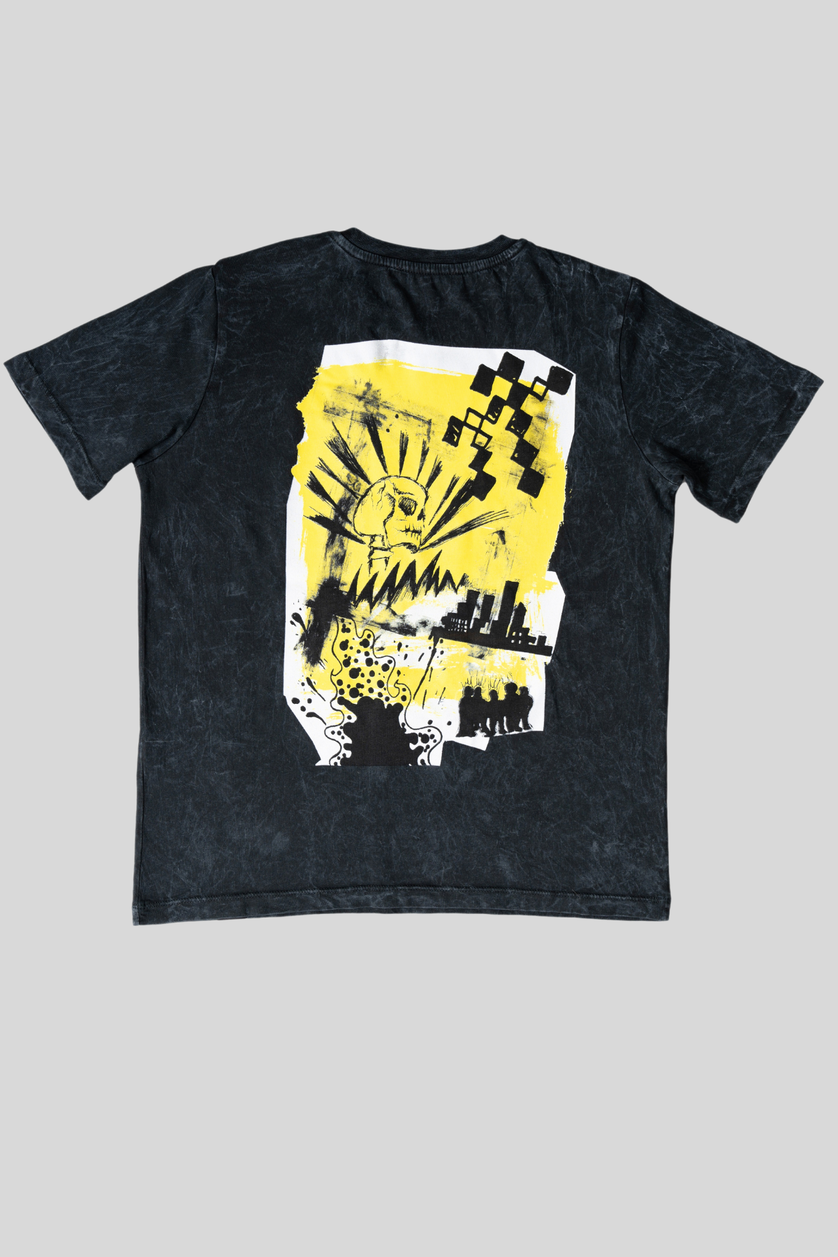 6-14 Yaş No Fear Yazı Baskı Yıkamalı Erkek Çocuk T-shirt Siyah