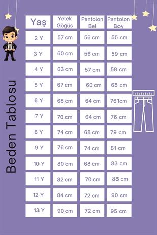 Matrix Yelekli Zincirli Erkek Çocuk Takım Elbise Bebe Mavi