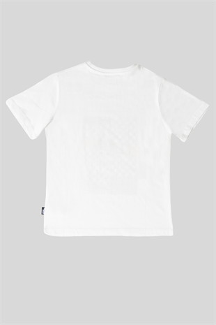 6-14 Yaş No Fear Dama Yazı Baskı Erkek Çocuk Tişört