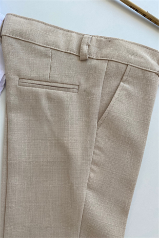 Zincir Çift Düğme Başak Erkek Çocuk Takım Elbise Bej