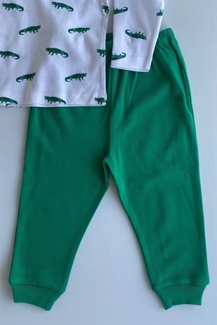 Timsah Desen Erkek Bebek Pijama Takımı