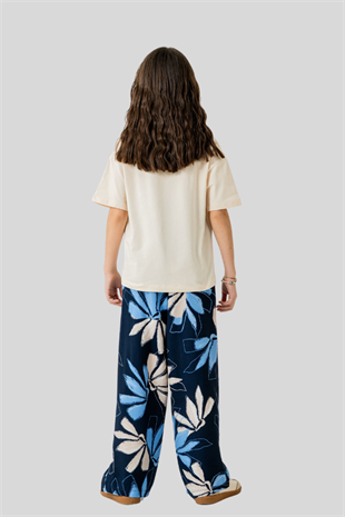 8-12 Yaş Little Things Pantolonlu Kız Çocuk Takım  Lacivert