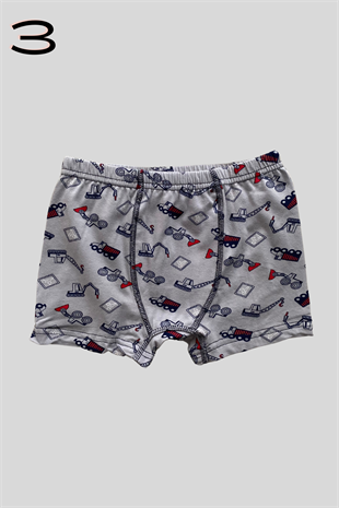 Desenli Erkek Çocuk Boxer
