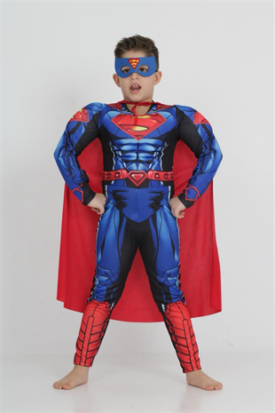 Superman Kaslı Çocuk Kostüm