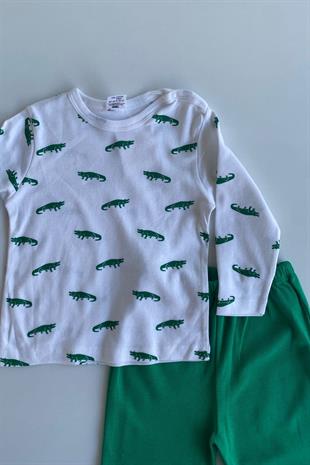 Timsah Desen Erkek Bebek Pijama Takımı