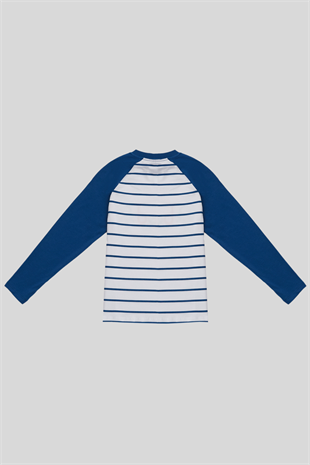 Benetton Erkek Çocuk Mavi Mix Çizgili T-shirt