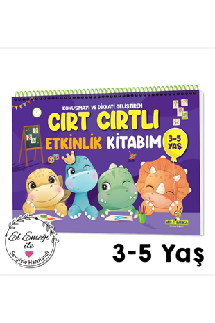 Konuşma ve Dikkati Geliştiren Cırt Cırtlı Etkinlik Kitabım: 3-5 yaş
