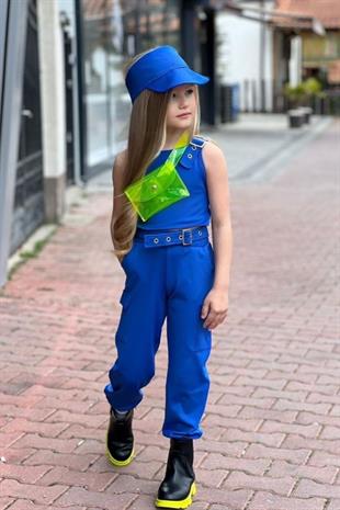 Şapkalı Dalgıç Tasarım Çantalı Kız Çocuk Takım Sax