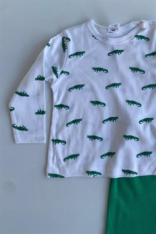 Timsah Desen Erkek Bebek Pijama Takımı