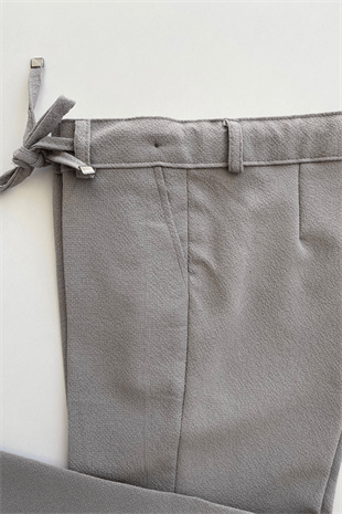 Lüx Spor Tişörtlü Gofre Erkek Çocuk Takım Elbise Gri