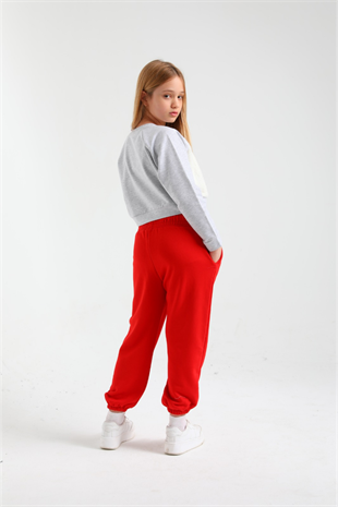 Kargo Cepli Kız Çocuk Eşofman Altı