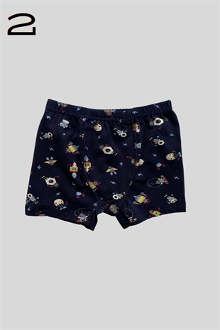 Desenli Erkek Çocuk Boxer