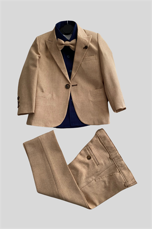 Premium Camel Ceketli Takım Elbise