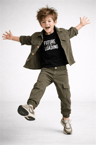 3-12 Yaş Future Gabardin Erkek Çocuk 3lü Takım Haki