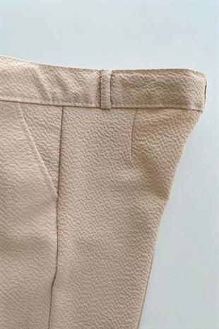 Gofre Lord Yelekli Erkek Çocuk Takım Elbise Bej