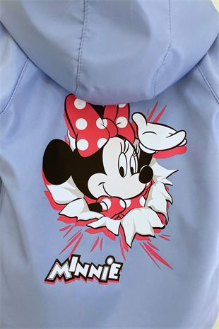 3-10 Yaş Karakter Detay Kız Çocuk Yağmurluk Mavi