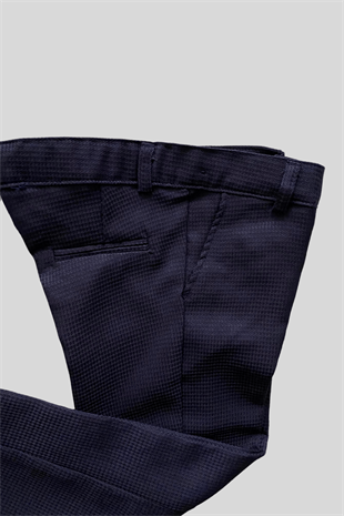 Matrix Yelekli Zincirli Erkek Çocuk Takım Elbise Lacivert