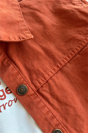 9-14 Yaş Luxury Together Gabardin 3lü Erkek Çocuk Takım Kiremit