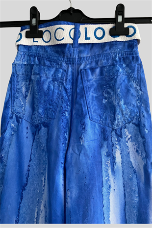 9-15 Yaş Kemerli Lüx Batik Pantolon Teenage Sax