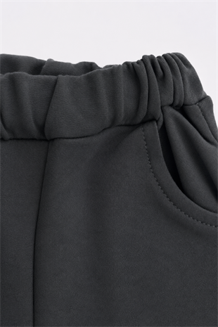 2-6 Yaş Kanguru Cepli Fermuarlı Kapüşonlu Çocuk Takım Unisex Yeşil