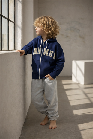 2-10 Yaş Winter Fermuarlı Sweat Erkek Çocuk Takım Lacivert