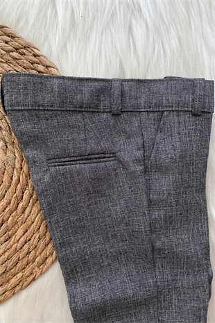 Yelekli Papyonlu Katyonik Erkek Çocuk Takım Elbise Gri