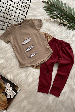 Üst Yırtık Detay Alt Harem Pantolonlu Erkek Çocuk Takım 